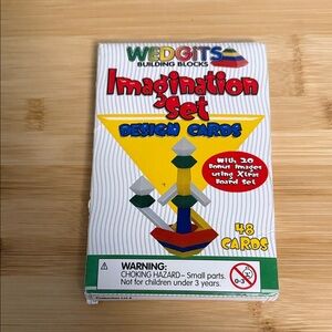 Wedgits Building Blocks Imagination Set Design Cards - Multicolor 48 cards NEW